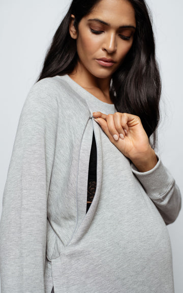 Malia Crew Maternity Sweatshirt