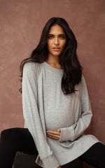 Malia Crew Maternity Sweatshirt